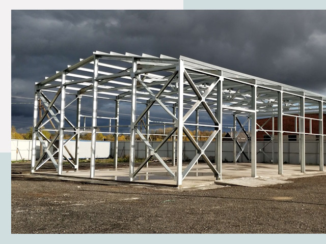 Двускатные ангары в Первоуральск от 618 руб. за квадрат