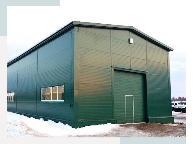 Двускатные ангары в Первоуральске