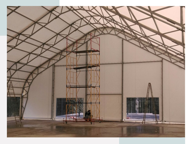 Шатровые ангары в Первоуральске