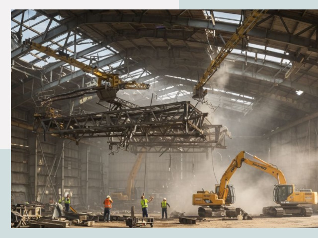 Демонтаж ангаров в Первоуральске от 618 руб. за м²