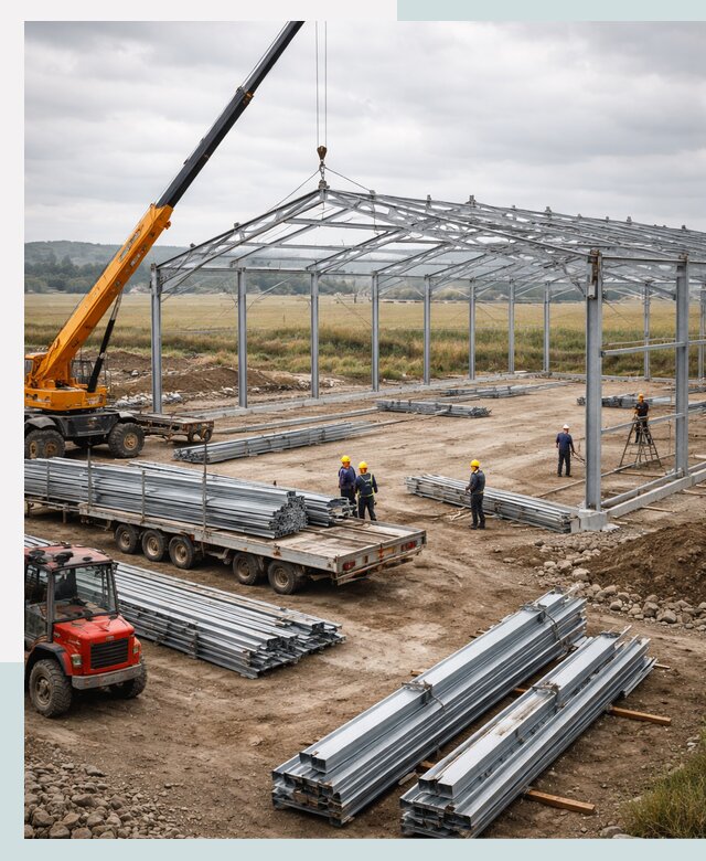 Строительство ангаров для сельхозтехники в Первоуральске под ключ